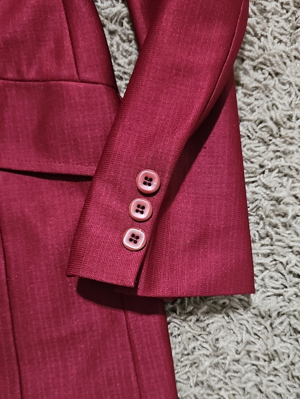 Vintage Mark Richards Blazer Suit Jacket Burgundy Sports Coat - Picture 3 of 9